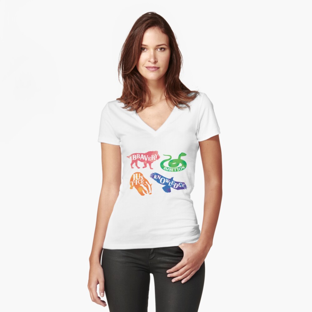Item preview, Fitted V-Neck T-Shirt designed and sold by elisavictoria.