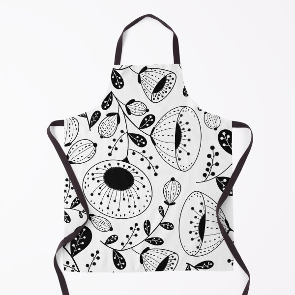 Item preview, Black on white floral design designed and sold by Angela Sbandelli.