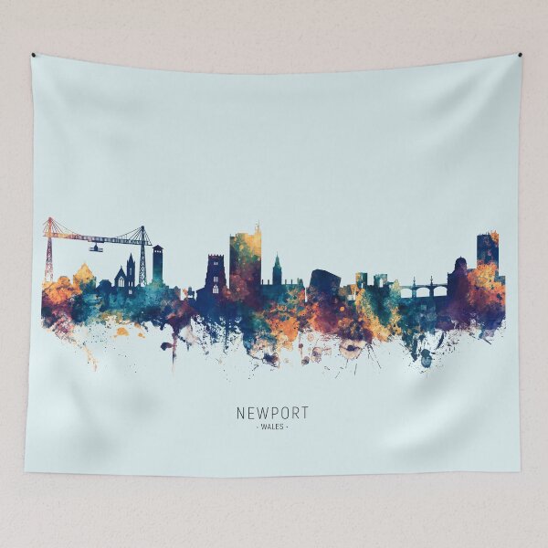 Artikelvorschau, Newport Wales Skyline entworfen und verkauft von ArtPrints.