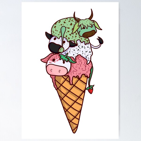 Stitch Ice Cream Poster for Sale by xMorfina