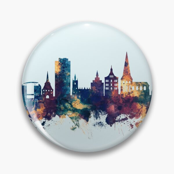 Item preview, Rostock Germany Skyline designed and sold by ArtPrints.