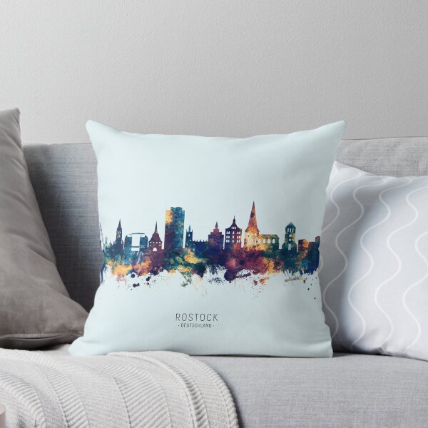 Item preview, Rostock Germany Skyline designed and sold by ArtPrints.