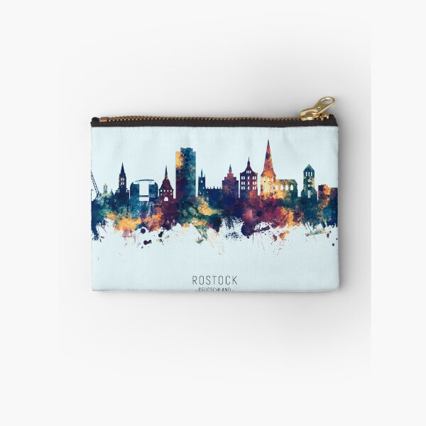 Item preview, Rostock Germany Skyline designed and sold by ArtPrints.