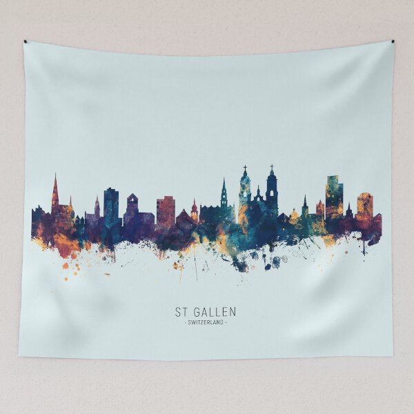 Item preview, St Gallen Switzerland Skyline designed and sold by ArtPrints.