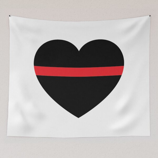 Item preview, Heart Thin Red Line - Fireman - Firefighter Support designed and sold by guzzoclothing.