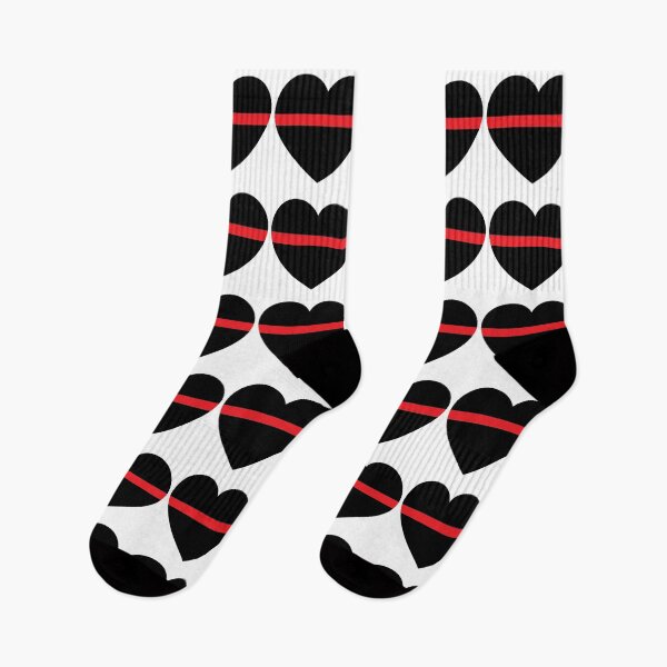 Item preview, Heart Thin Red Line - Fireman - Firefighter Support designed and sold by guzzoclothing.