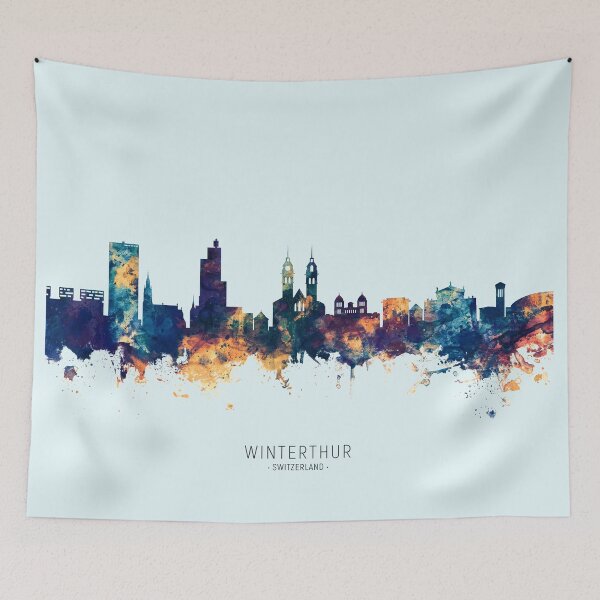 Item preview, Winterthur Switzerland Skyline designed and sold by ArtPrints.