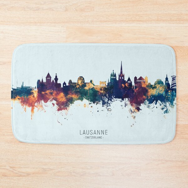 Item preview, Lausanne Switzerland Skyline designed and sold by ArtPrints.