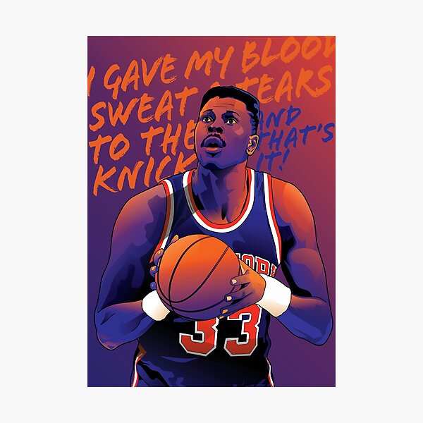 Patrick Ewing - Blood Sweat and Tears Photographic Print