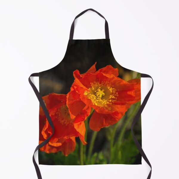 Item preview, Crushed Silk Petals - Three Red Poppies Glowing in a Shady Garden designed and sold by Georgia Mizuleva.