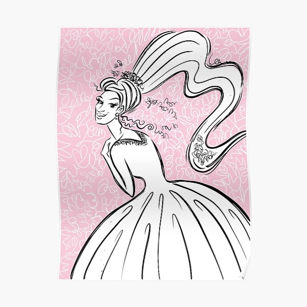 Girl in a White Wedding Dress Poster