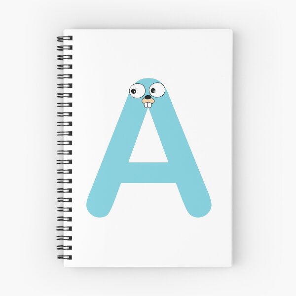 Item preview, Blue Go Lang Gopher Letter A designed and sold by codingpotato.