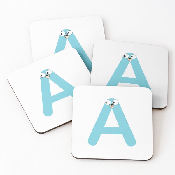 Item preview, Blue Go Lang Gopher Letter A designed and sold by codingpotato.