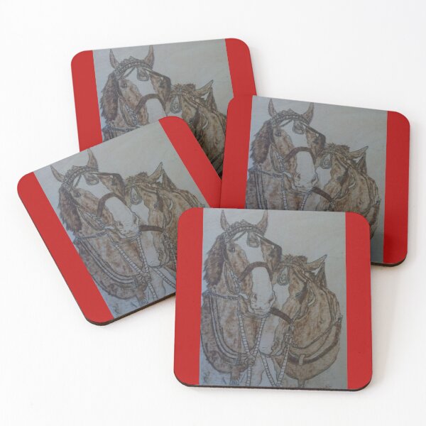 Item preview, Clydesdale Horses Pyrography designed and sold by HermesRy.