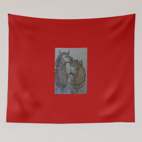 Item preview, Clydesdale Horses Pyrography designed and sold by HermesRy.