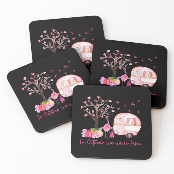 Item preview, In October We Wear Pink Flamingo Camping designed and sold by JonesErin.