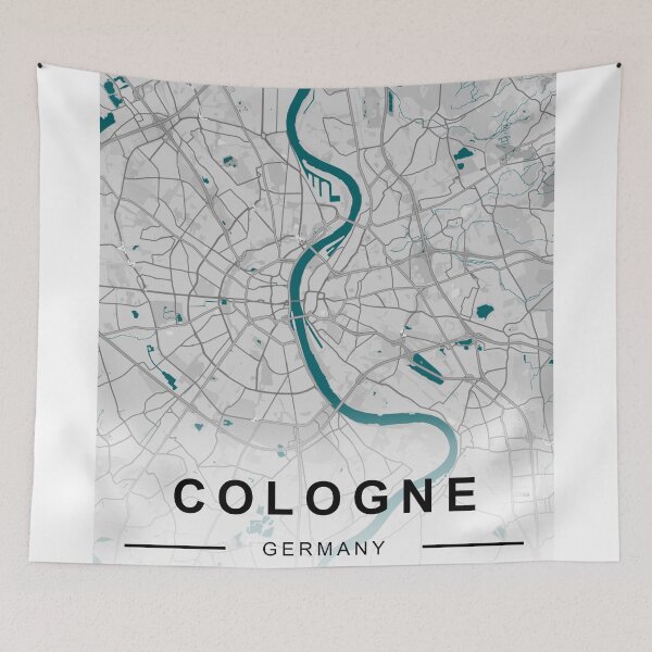 Item preview, COLOGNE CİTY ROAD MAP POSTER designed and sold by rashadat.