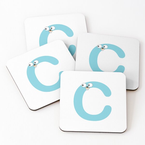 Item preview, Blue Go Lang Gopher Letter C designed and sold by codingpotato.