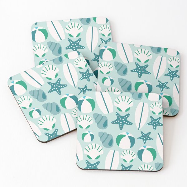 Item preview, Blue green beach shells starfish pattern gift design designed and sold by Michael Schmidt.