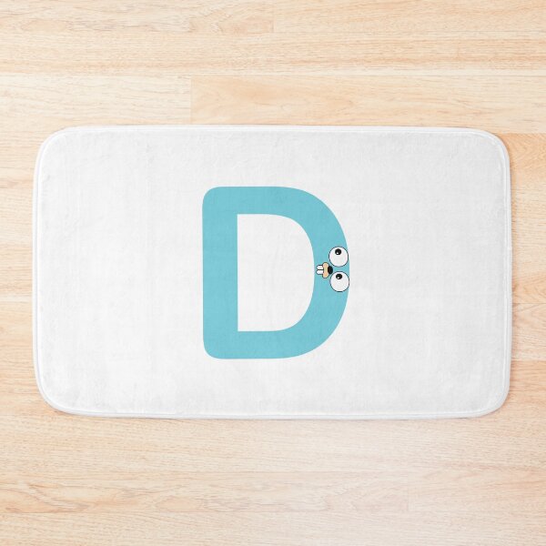 Item preview, Blue Go Lang Gopher Letter D designed and sold by codingpotato.
