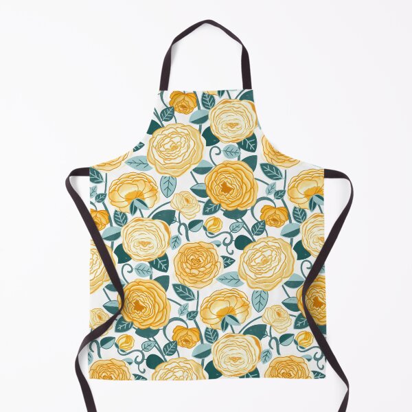 Item preview, Teal & Mustard Climbing Rosa Vines designed and sold by TigaTiga.