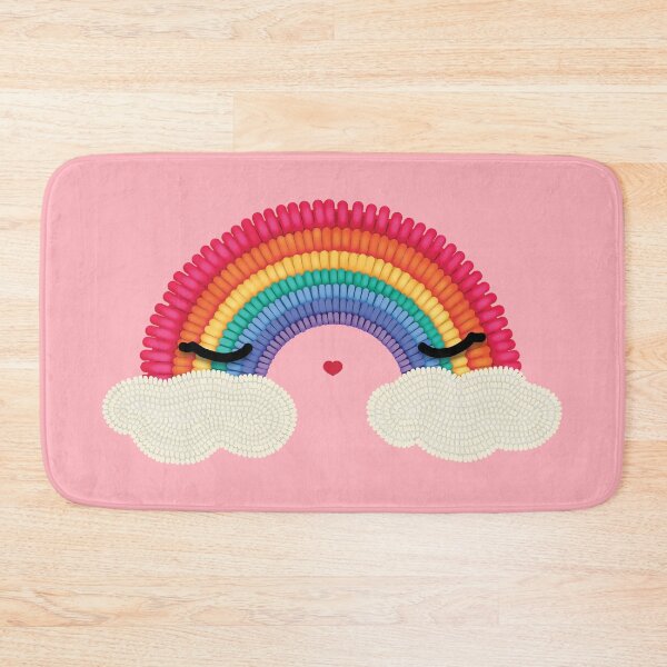 Item preview, Whimsical Textured Rainbow with Sleepy Clouds designed and sold by Karin Taylor.