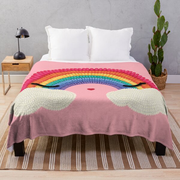 Item preview, Whimsical Textured Rainbow with Sleepy Clouds designed and sold by Karin Taylor.