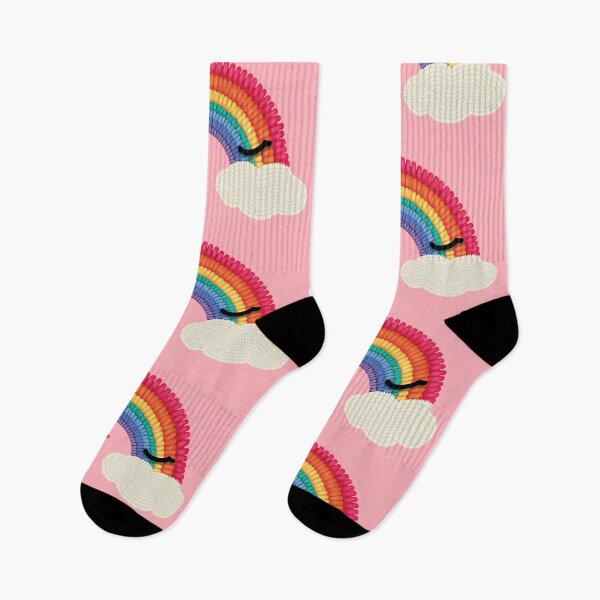 Item preview, Whimsical Textured Rainbow with Sleepy Clouds designed and sold by Karin Taylor.