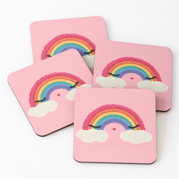 Item preview, Whimsical Textured Rainbow with Sleepy Clouds designed and sold by Karin Taylor.