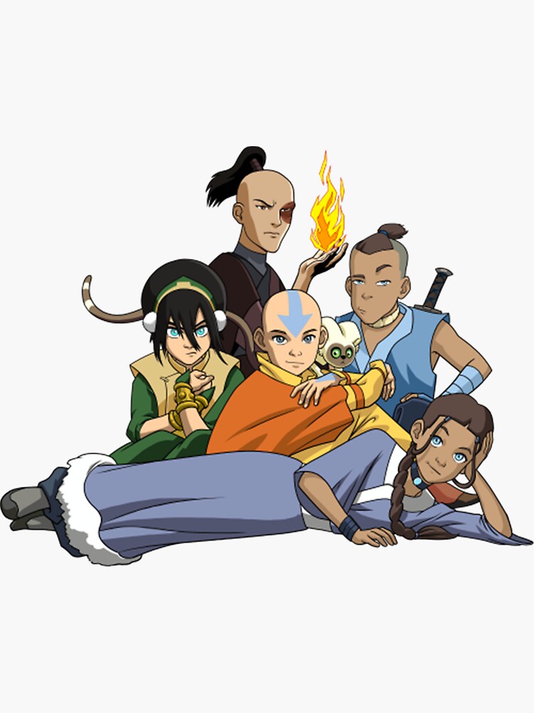 The Avatar Club avatars. the last.airbenderss - Sticker for Sale by  DavianaBra