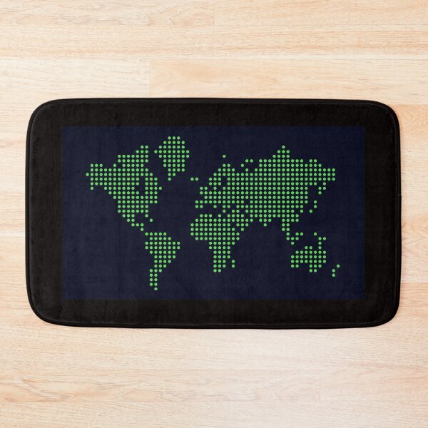 Item preview, Green Dot World Map designed and sold by Poptopia.