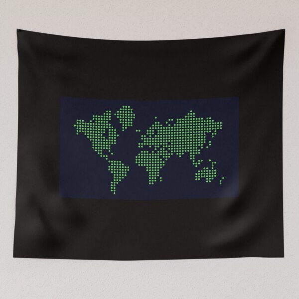 Item preview, Green Dot World Map designed and sold by Poptopia.