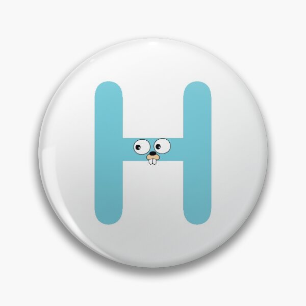 Item preview, Blue Go Lang Gopher Letter H designed and sold by codingpotato.