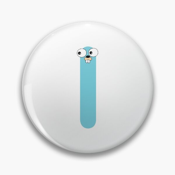 Aperçu de l'œuvre Blue Go Lang Gopher Lettre I créée et vendue par codingpotato.