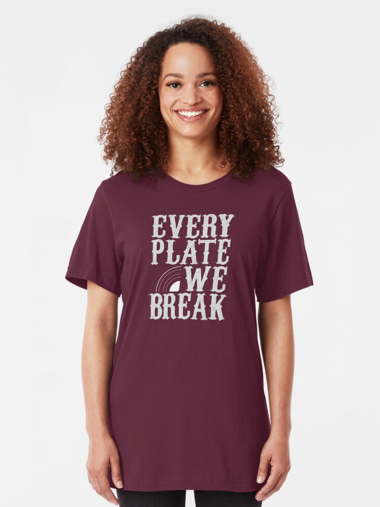 Alternate view of everyplatewebreak - logo Slim Fit T-Shirt