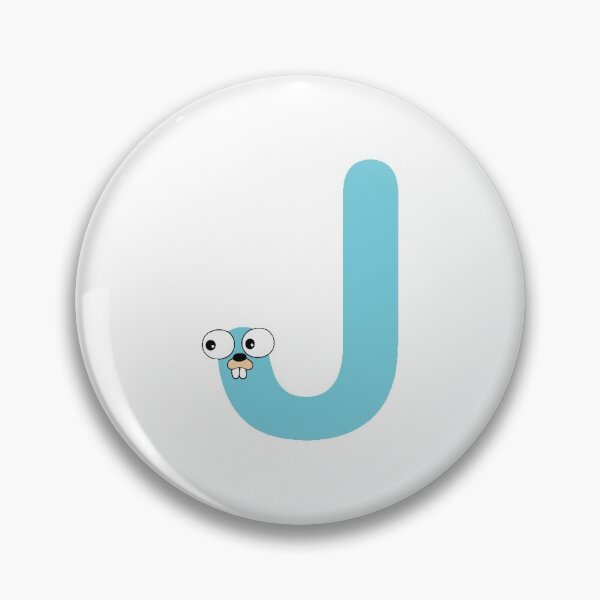 Aperçu de l'œuvre Blue Go Lang Gopher Lettre J créée et vendue par codingpotato.