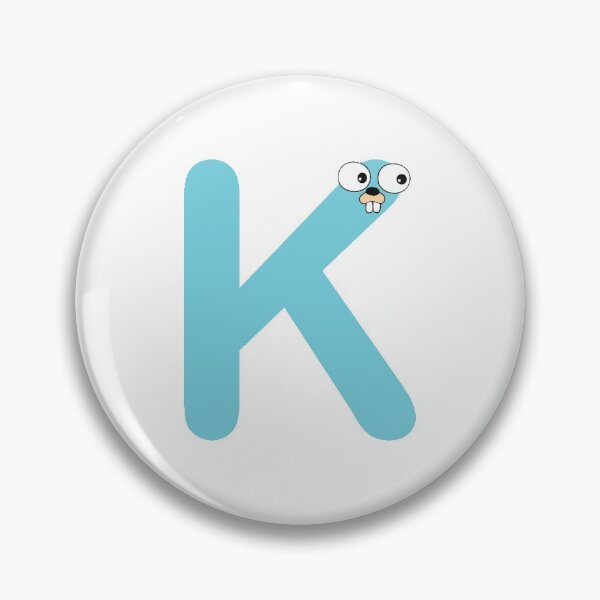 Aperçu de l'œuvre Bleu Go Lang Gopher Lettre K créée et vendue par codingpotato.