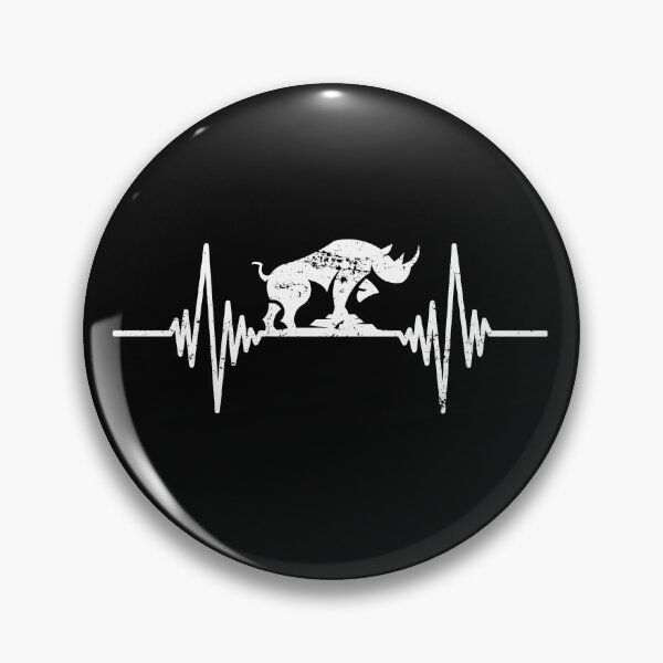 Artikelvorschau, Heartbeat Rhino entworfen und verkauft von bestshirtdesign.