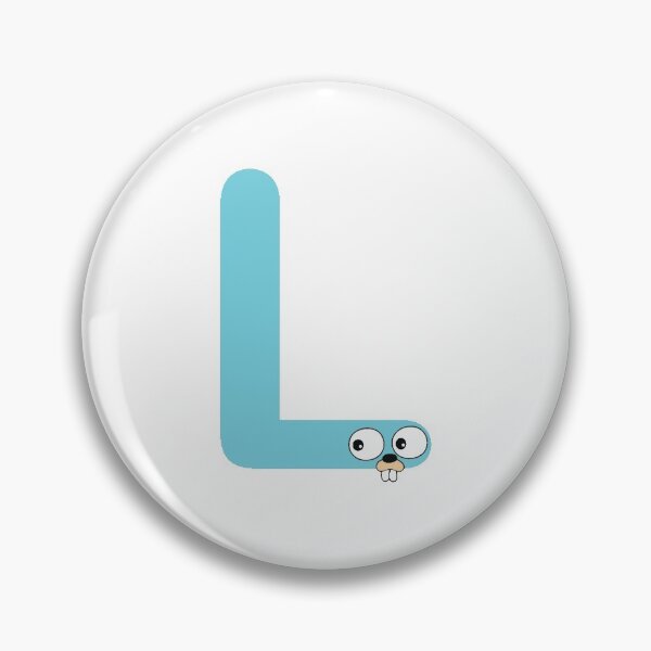 Item preview, Blue Go Lang Gopher Letter L designed and sold by codingpotato.