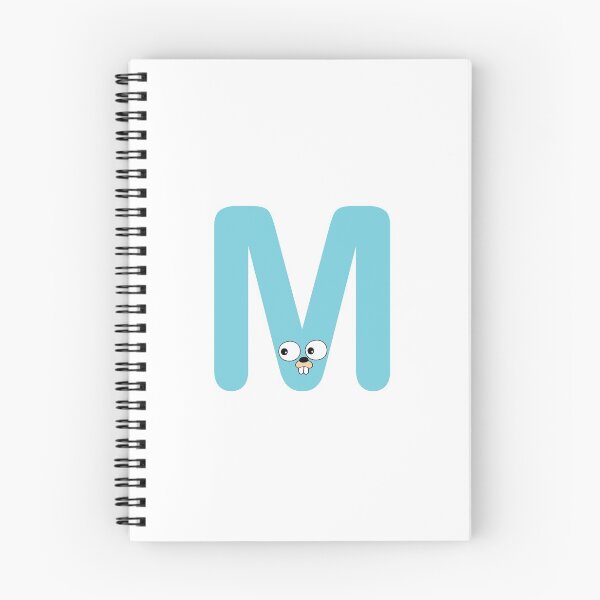 Item preview, Blue Go Lang Gopher Letter M designed and sold by codingpotato.