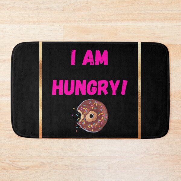 Item preview, I am hungry pink letters and golden frame gift idea for hungry person designed and sold by conceptDVS.