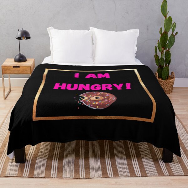 Item preview, I am hungry pink letters and golden frame gift idea for hungry person designed and sold by conceptDVS.