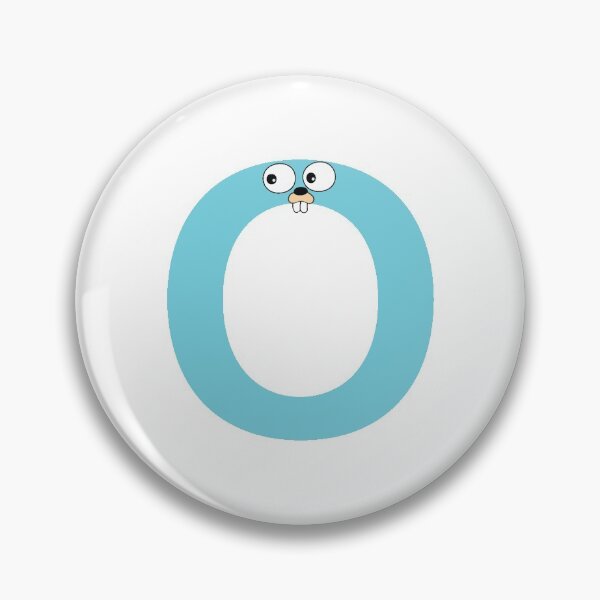 Aperçu de l'œuvre Lettre O bleue Go Lang Gopher créée et vendue par codingpotato.