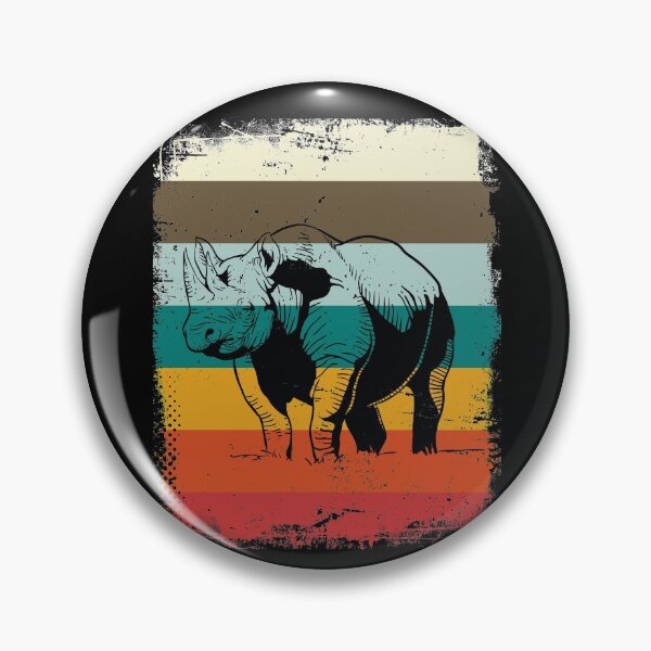 Artikelvorschau, Retro Rhino entworfen und verkauft von bestshirtdesign.