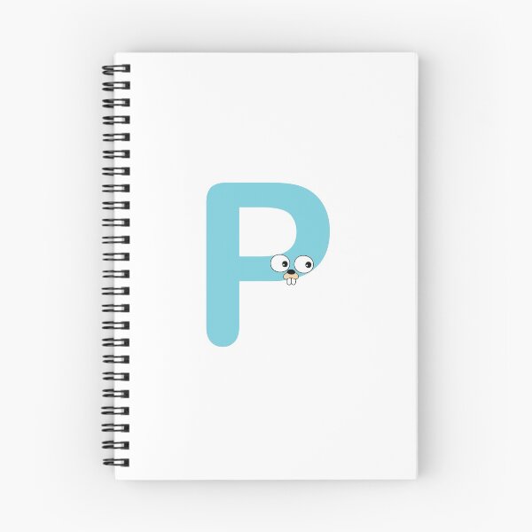Item preview, Blue Go Lang Gopher Letter P designed and sold by codingpotato.