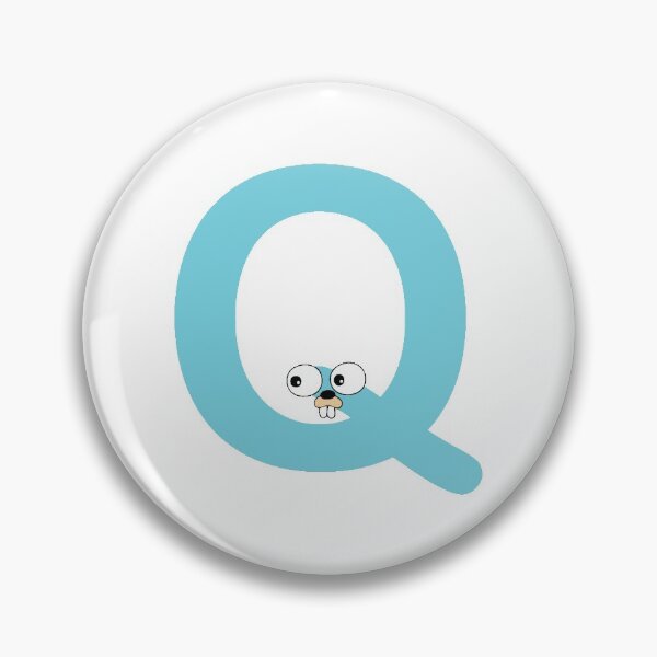 Aperçu de l'œuvre Lettre bleue Go Lang Gopher Q créée et vendue par codingpotato.