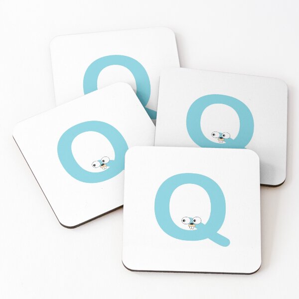 Item preview, Blue Go Lang Gopher Letter Q designed and sold by codingpotato.