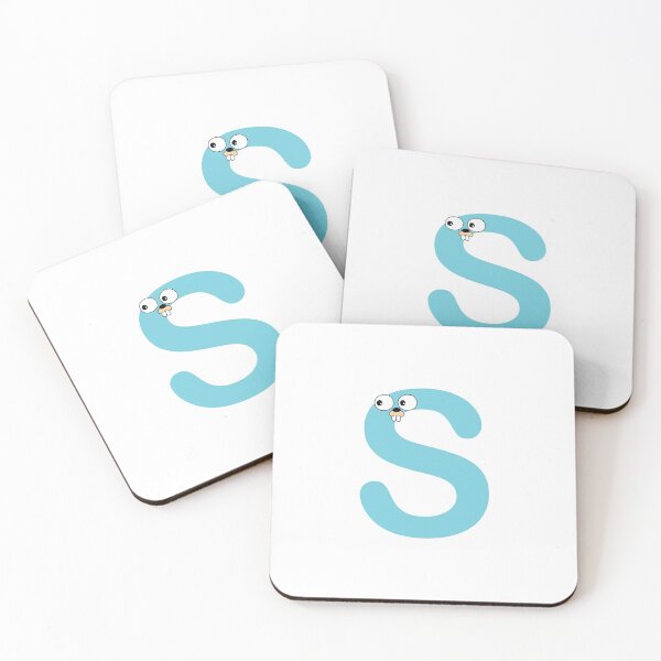 Item preview, Blue Go Lang Gopher Letter S designed and sold by codingpotato.