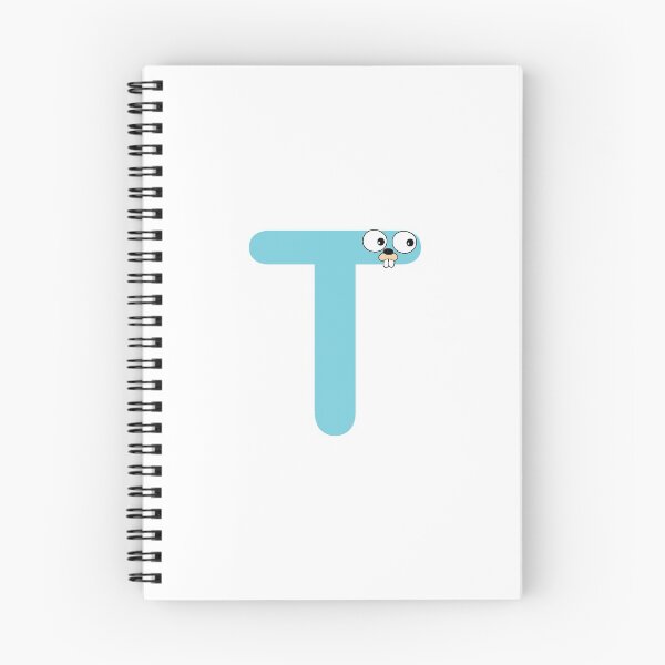 Item preview, Blue Go Lang Gopher Letter T designed and sold by codingpotato.