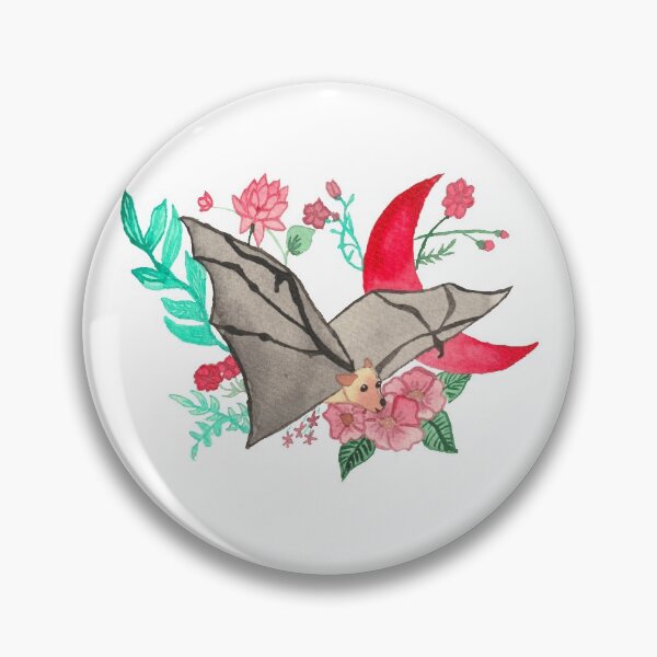 Item preview, Bat at Blood Moon, white designed and sold by Sonderblume.